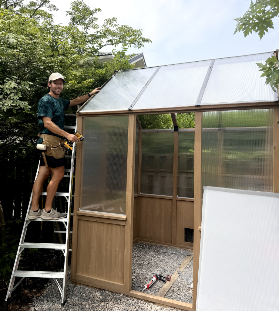 Brendan Smith, Toronto real estate agent, working on a home project
